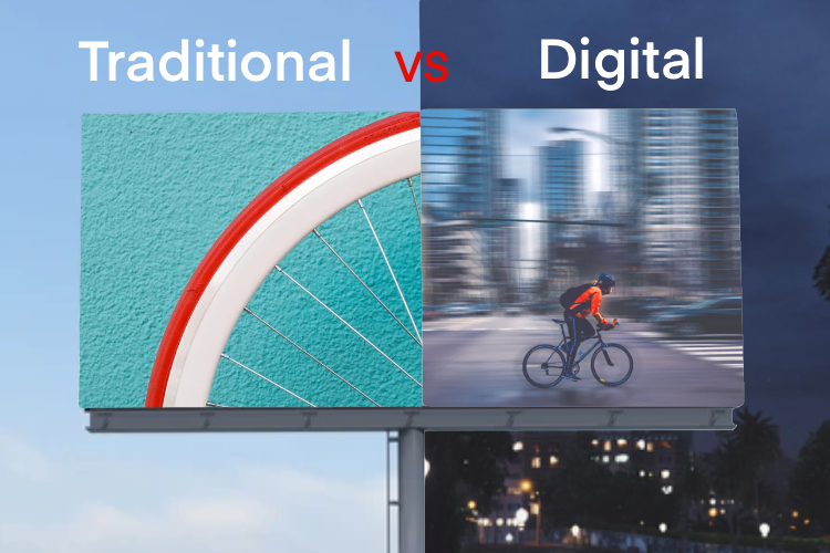 traditional vs digital billboard