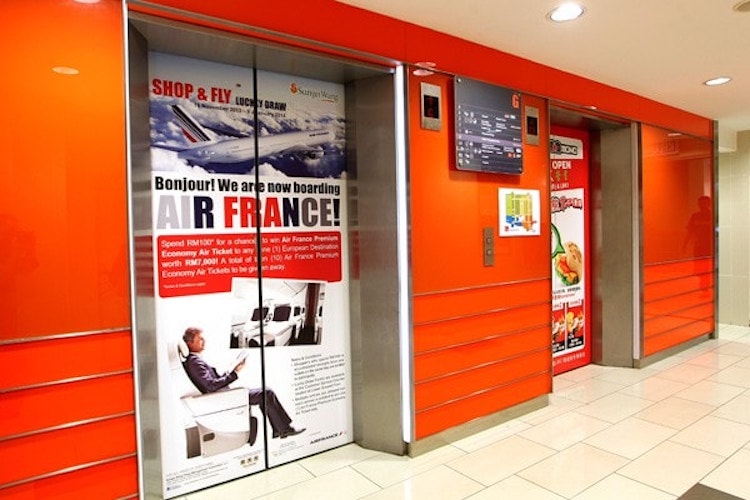 lift door sticker wrap Malaysia 