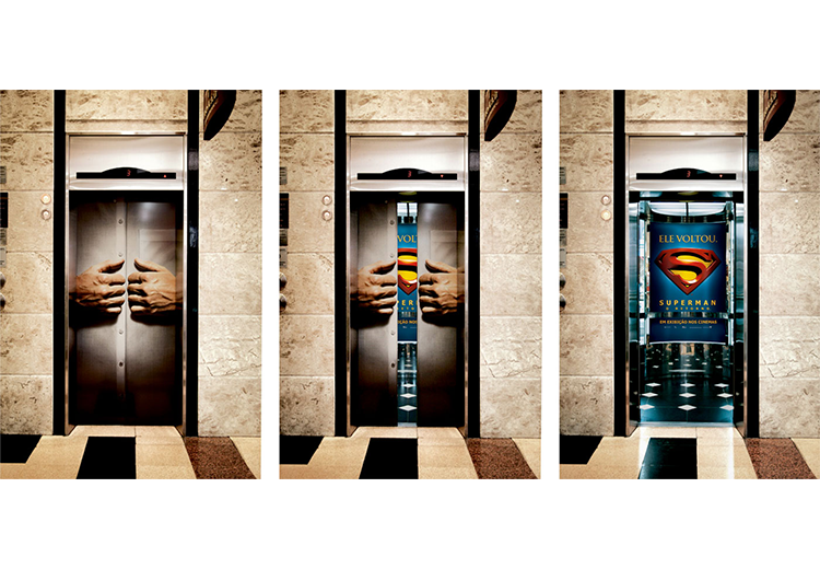 creative elevator advertising idea