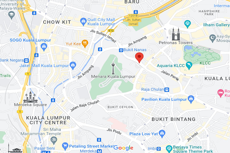 Map - 12 Panel Digital Pillar Billboard at Jalan Sultan Ismail (SI), Kuala Lumpur (near Shangri-La Kuala Lumpur)