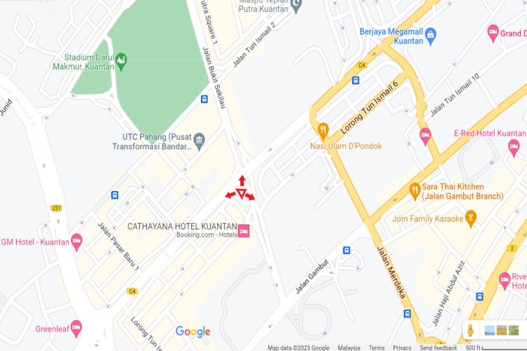 Jalan Tun Ismail, Kuantan, Pahang (near Gio Mall & UTC Kuantan)