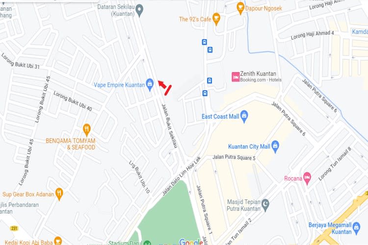 Jalan Bukit Sekilau, Kuantan, Pahang Near Klinik Kesihatan Bandar Kuantan