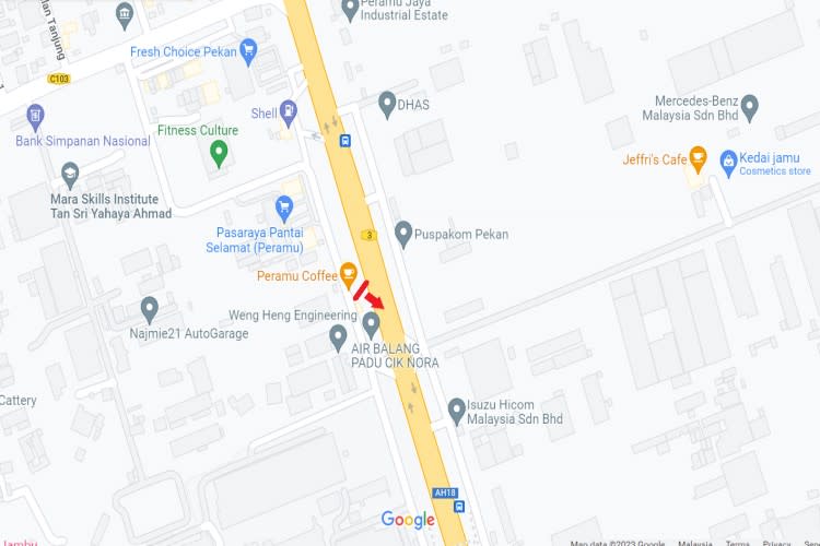 Jalan Pekan, Kampung Kubang Sawa, Pahang