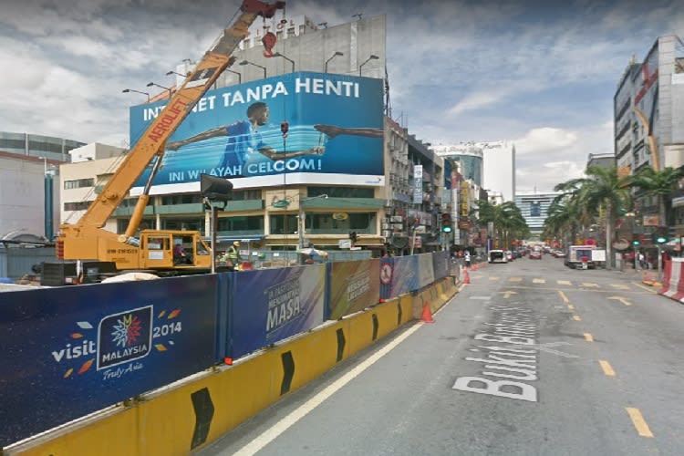 1 Sided Wall-Banner Billboard at Bukit Bintang, Kuala Lumpur