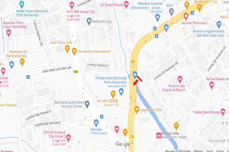 Map - Free Standing Billboard at Jalan Beserah, Kuantan, Pahang