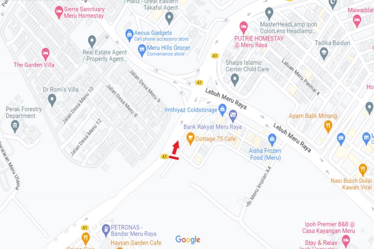 Map - Free Standing Billboard at Jalan Chemur/ Jalan Meru Impian A1, Ipoh, Perak