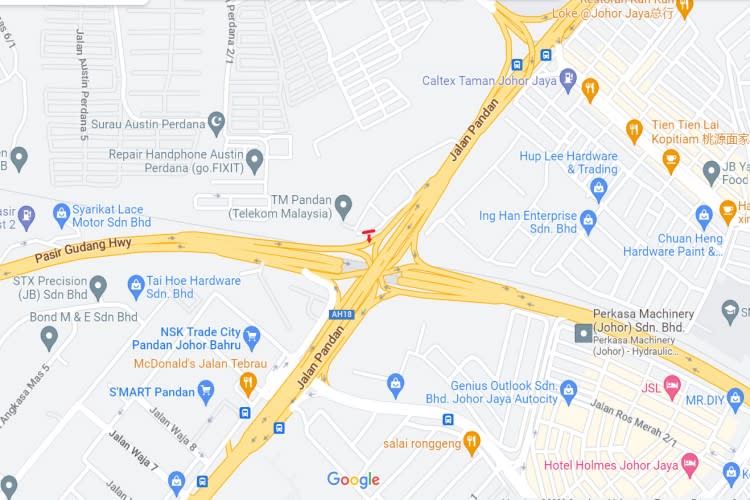 Map - Free Standing Billboard at Jalan Kota Tinggi / Pasir Gudang Highway, Johor Bahru, Johor