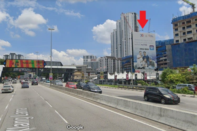 1 Sided Minipole Billboard at Jalan Klang Lama, Kuala Lumpur