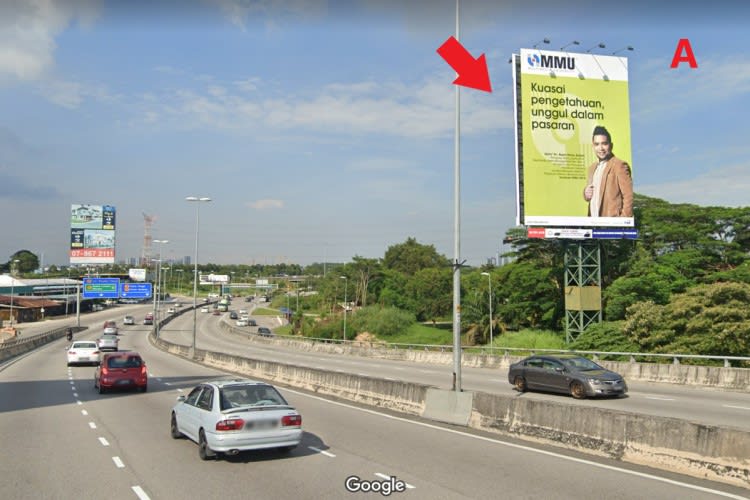2 Sided Unipole Billboard at Jalan Terbau Highway, Johor