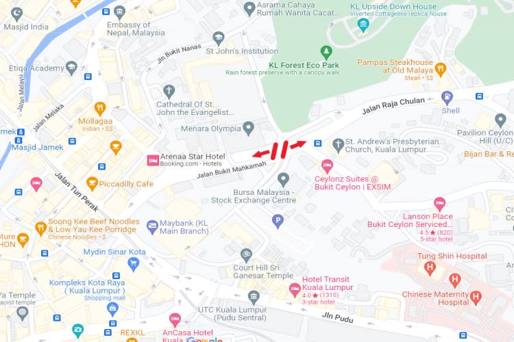 Jalan Raja Chulan, Bukit Bintang, Kuala Lumpur (near KL City Center)