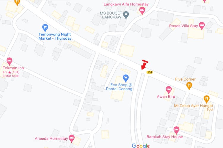 Jalan Bohor Temboyak, Langkawi, Kedah (near Eco-Shop @ Pantai Cenang)