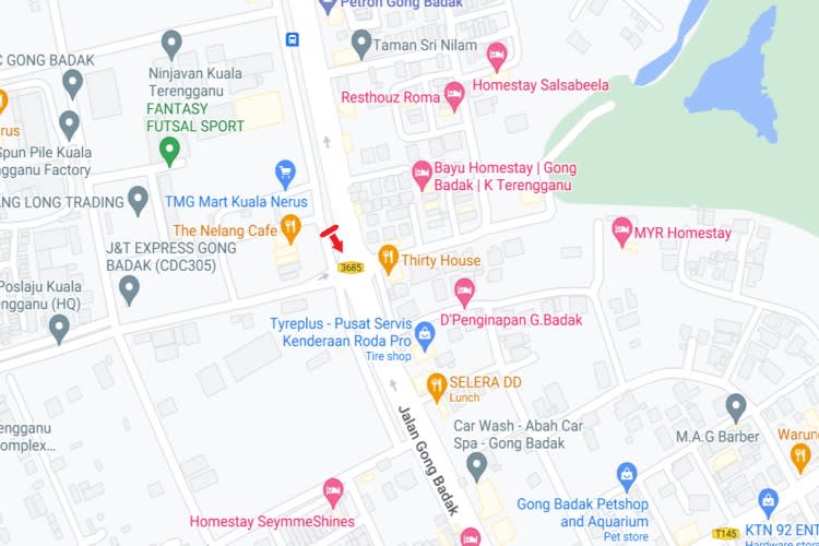 Jalan Tengku Intan Zaharah, Bukit Berangan / Gong Badak, Kuala Terengganu, Terengganu