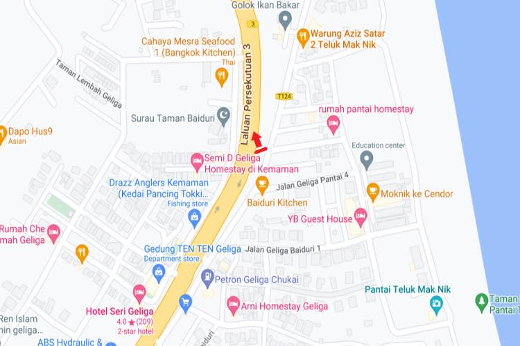 Jalan Kuantan - Kemaman, Chukai, Terengganu