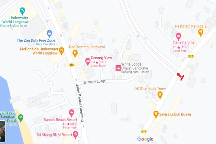 Jalan Pantai Tengah / Jalan Bohor Tempoyak, Langkawi, Kedah