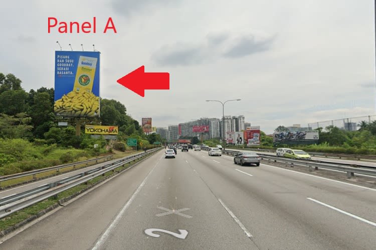 Vertical Unipole Billboard at Federal Highway KM17.5-b, Shah Alam, Selangor (Subang Jaya Interchange)
