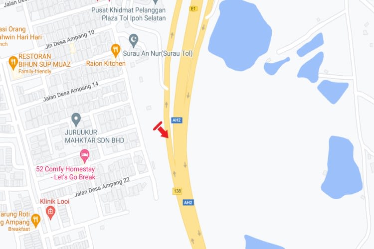 NSE Highway KM280.6, Ipoh, Perak (Before Plaza Tol Ipoh Selatan)