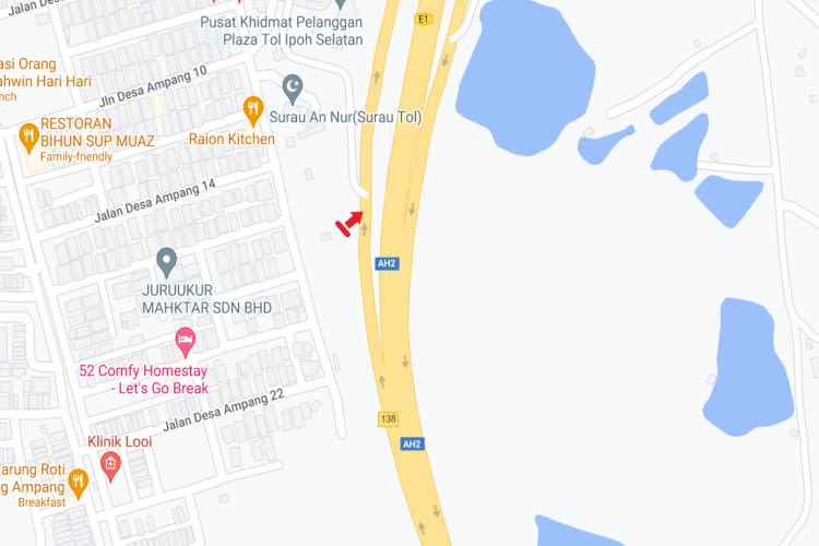 NSE Highway KM280.6, Ipoh, Perak (SB off-side)