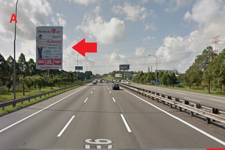 2 Sided Vertical Unipole Billboard at NSE Highway KM447.56, Rawang, Selangor