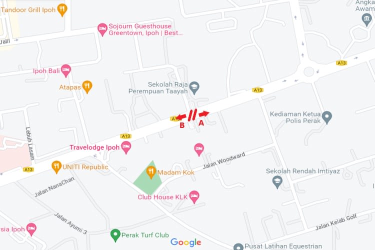 Jalan Tambun, Ipoh, Perak (beside Sekolah Taayah)