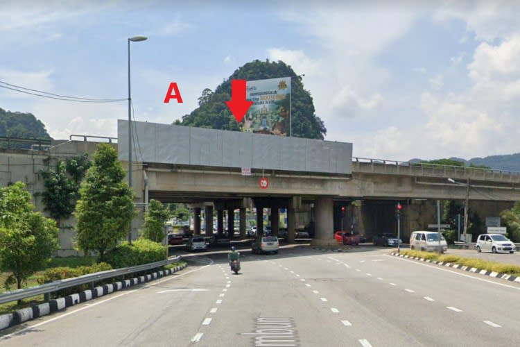 2 Sided Overhead Bridge Billboard at KM276.9, Jalan Tambun, Ipoh, Perak