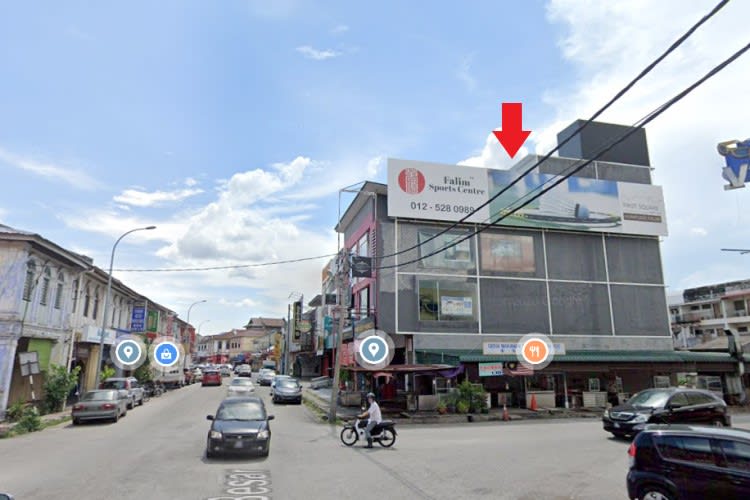 1 Panel Horizontal Wall-Banner Billboard at Menglembu Town Centre, Ipoh, Perak