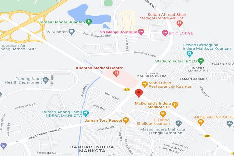 Bandar Indera Mahkota, Kuantan, Pahang (Near Kuantan Medical Centre)