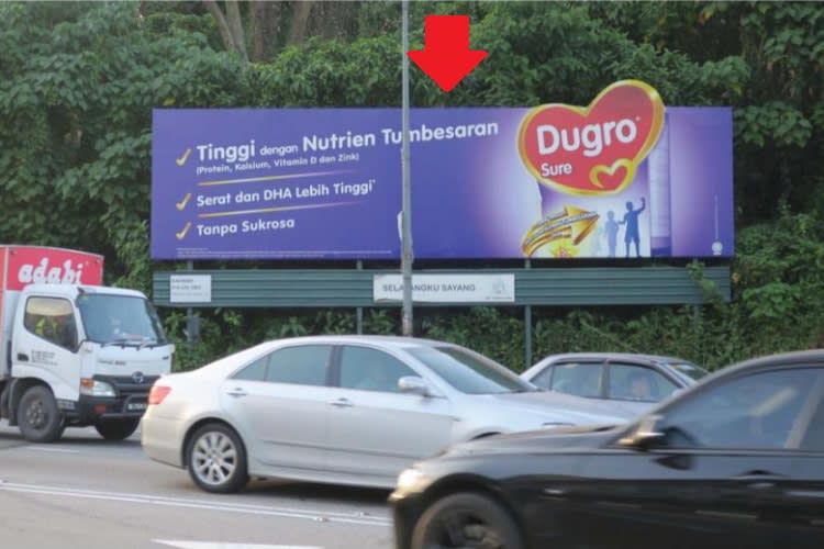 1 Sided Free Standing Billboard at NSE Highway, Rawang, Selangor