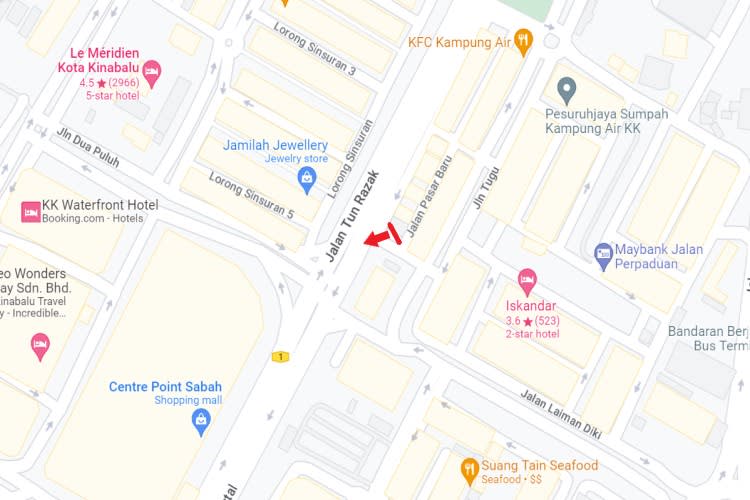 Jalan Tun Razak, Kota Kinabalu, Sabah (Wisma Daily Express)