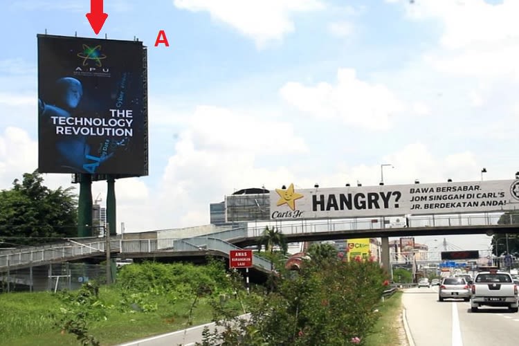1 Panel Vertical Digital Screen Billboard at Federal Highway, Petaling Jaya, Selangor (A)