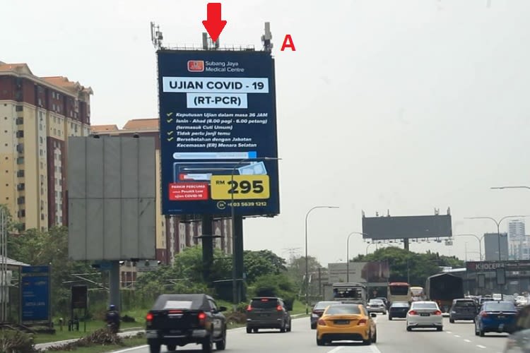 1 Sided Digital Screen Billboard at Federal Highway- Mentari, Petaling Jaya, Selangor