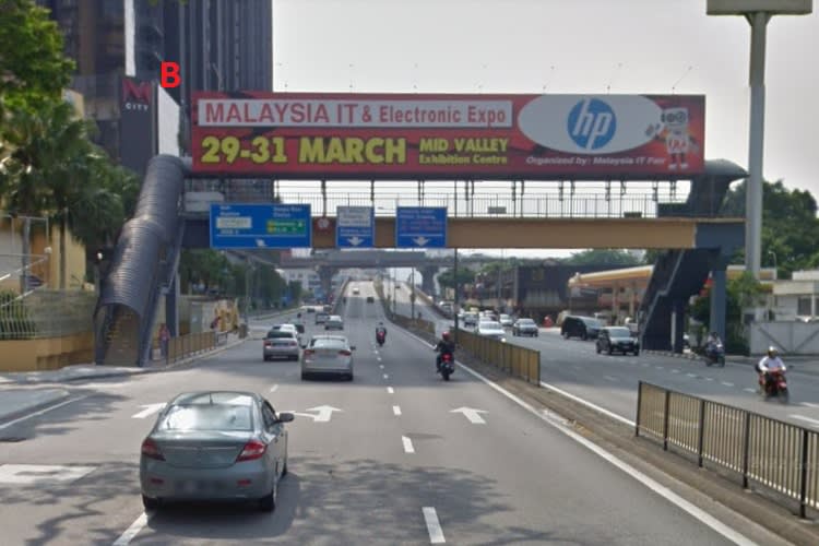 Overhead Bridge Billboard at Jalan Ampang, Kuala Lumpur (near RISDA Building)