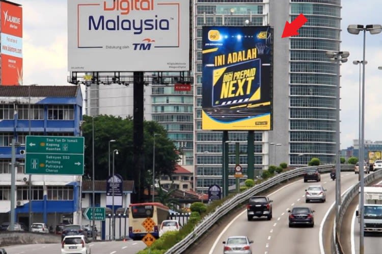 1 Sided Digital Screen Billboard at Sprint Highway - TP1 / Damansara Kim (A), Petaling Jaya, Selangor