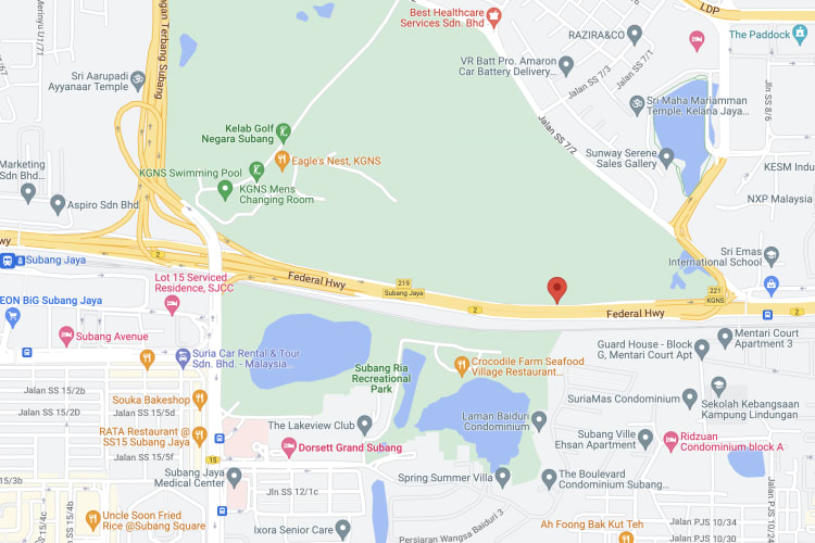 Federal Highway, Petaling Jaya, Selangor (beside Subang Golf Club)