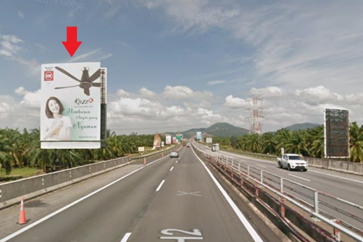 1 Sided Vertical Minipole Billboard at NSE KM178.7, North Bound, Bukit Merah, Perak