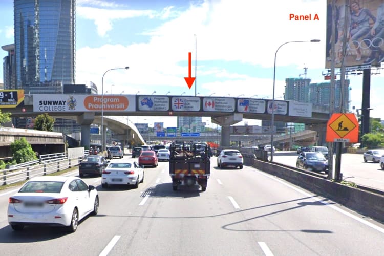2 Sided Overhead Bridge Billboard at Federal Highway, Kuala Lumpur