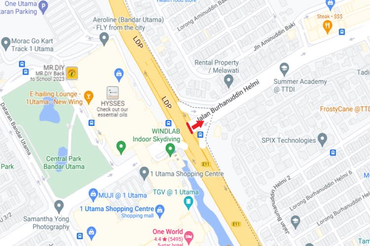 LDP KM5.42, Jalan Burhanuddin Helmi, Taman Tun Dr Ismail, Petaling Jaya, Selangor (to One Utama/LDP)