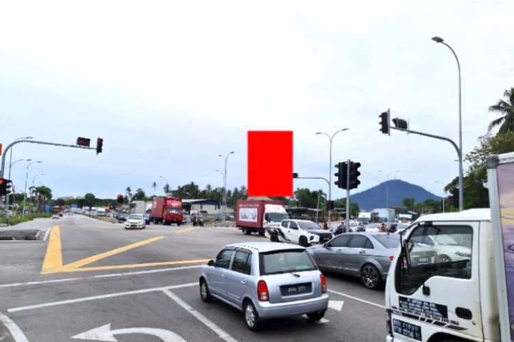 1 Sided Vertical Minipole Billboard at Mukim 12, Bukit Minyak, Penang (B)