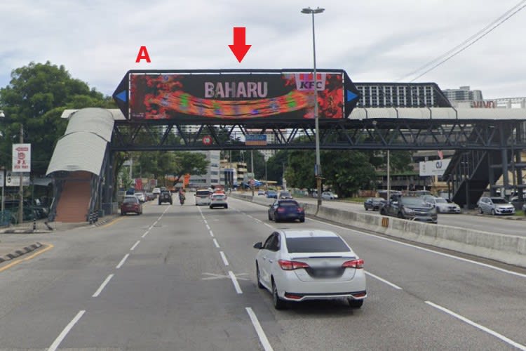 2 Panel Digital Overhead Bridge Billboard at Jalan Klang Lama, Kuala Lumpur