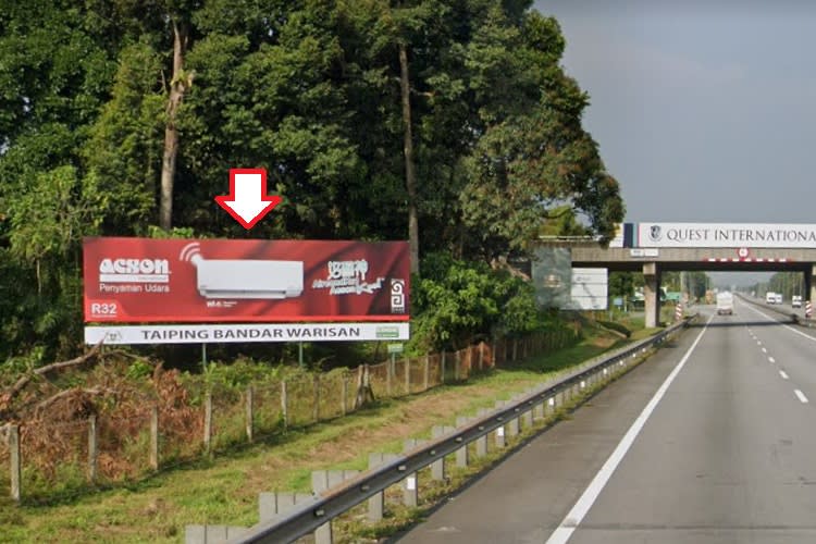 1 Sided Horizontal Free Standing Billboard at NSE KM 226.3 (NB), Padang Rengas, Perak (near R&R Bukit Gantang)
