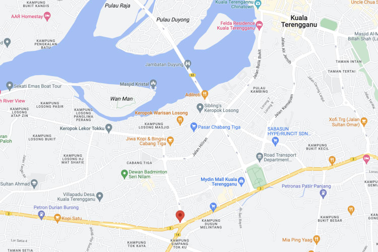 Simpang 4 Jalan Tok Ku - Jalan Kota Bharu, Kuala Terengganu, Terengganu