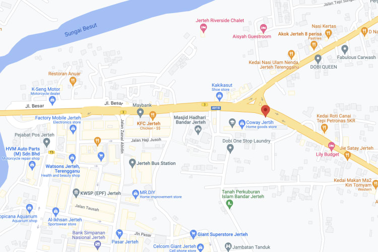 Kampung Gong Kemuntong, Jerteh, Terengganu (from Petronas Bandar Jertih)