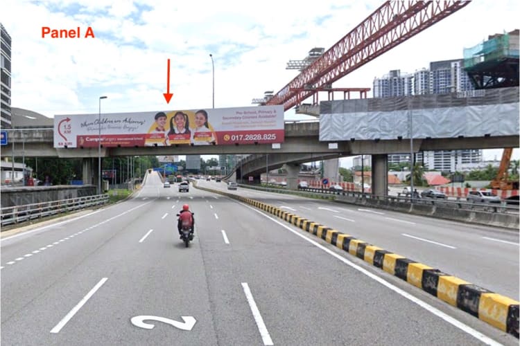 1 Sided Overhead Bridge Billboard at Federal Highway, Kuala Lumpur (near Mid Valley)[A]
