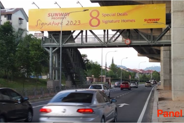 2 Sided Overhead Bridge Billboard at Persiaran Kenanga, Kota Damansara, Selangor