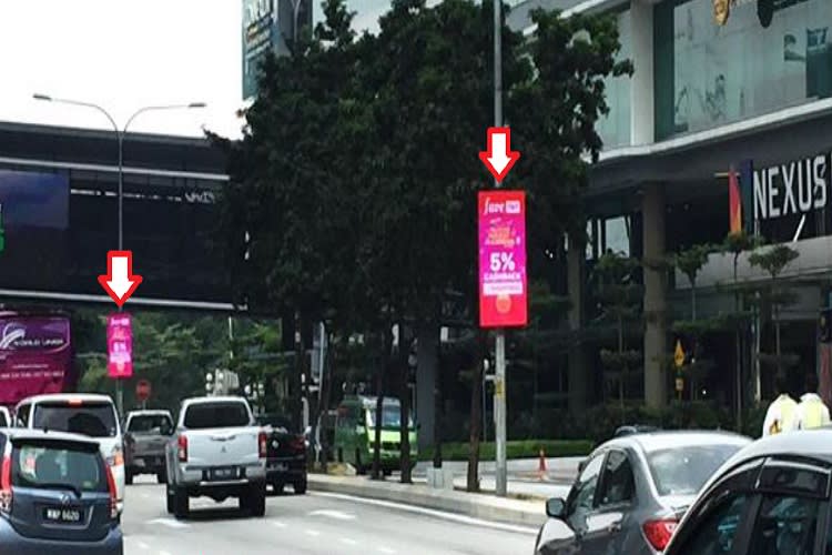 11 Panel Digital Street Bunting Billboard at Jalan Kerinchi, Kuala Lumpur (Bangsar South)