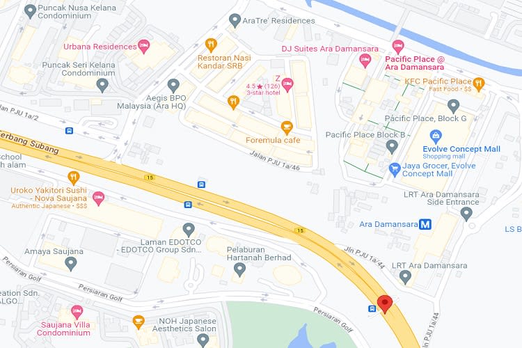 Jalan Lapangan Terbang Subang  near LRT Ara Damansara, Subang, Selangor