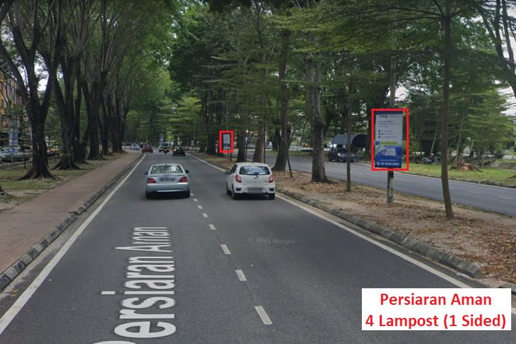 16 Sided Fixed Panel Street Bunting Billboard at Persiaran Aman / Persiaran Budiman / Jalan Mantap 25/126, Seksyen 25, Shah Alam, Selangor