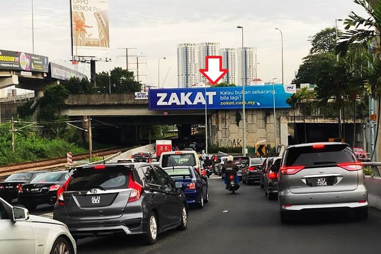 1 Panel Overhead Bridge Billboard at NPE 13.2, Jalan Bangsar, Kuala Lumpur (near RTM)
