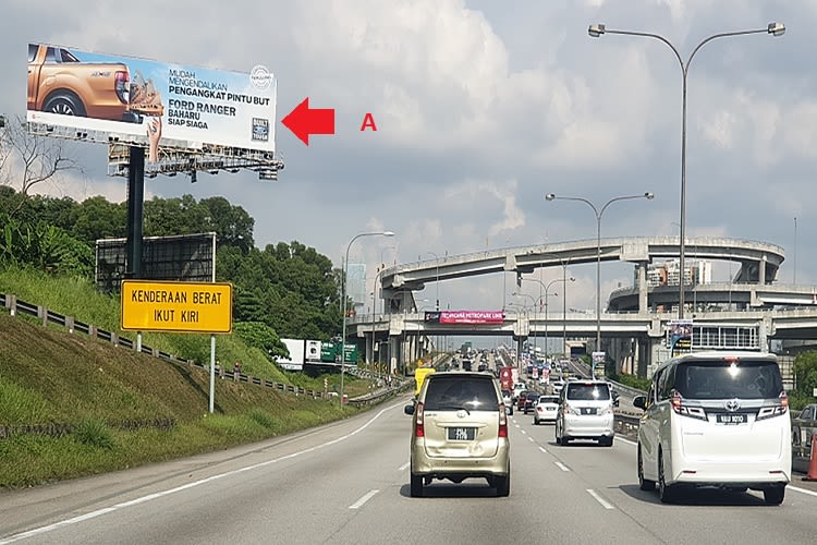 2 Sided Unipole Billboard at Federal Highway KM 15.8, Shah Alam, Selangor