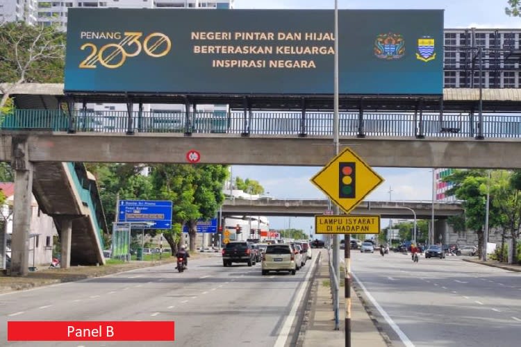 Digital Overhead Bridge Billboard at Jalan Sungai Pinang, George Town, Penang (beside Kilang Pen Apparel)