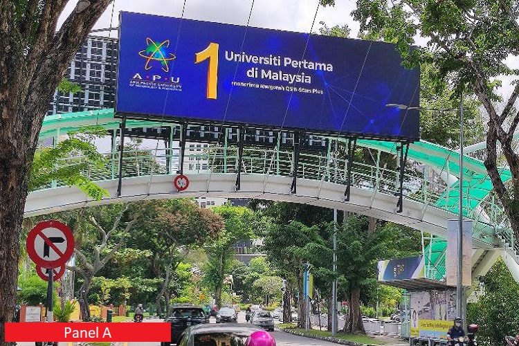 Digital Overhead Bridge Billboard at Jalan Sultan Ahmad Shah, George Town, Penang (near UOB)